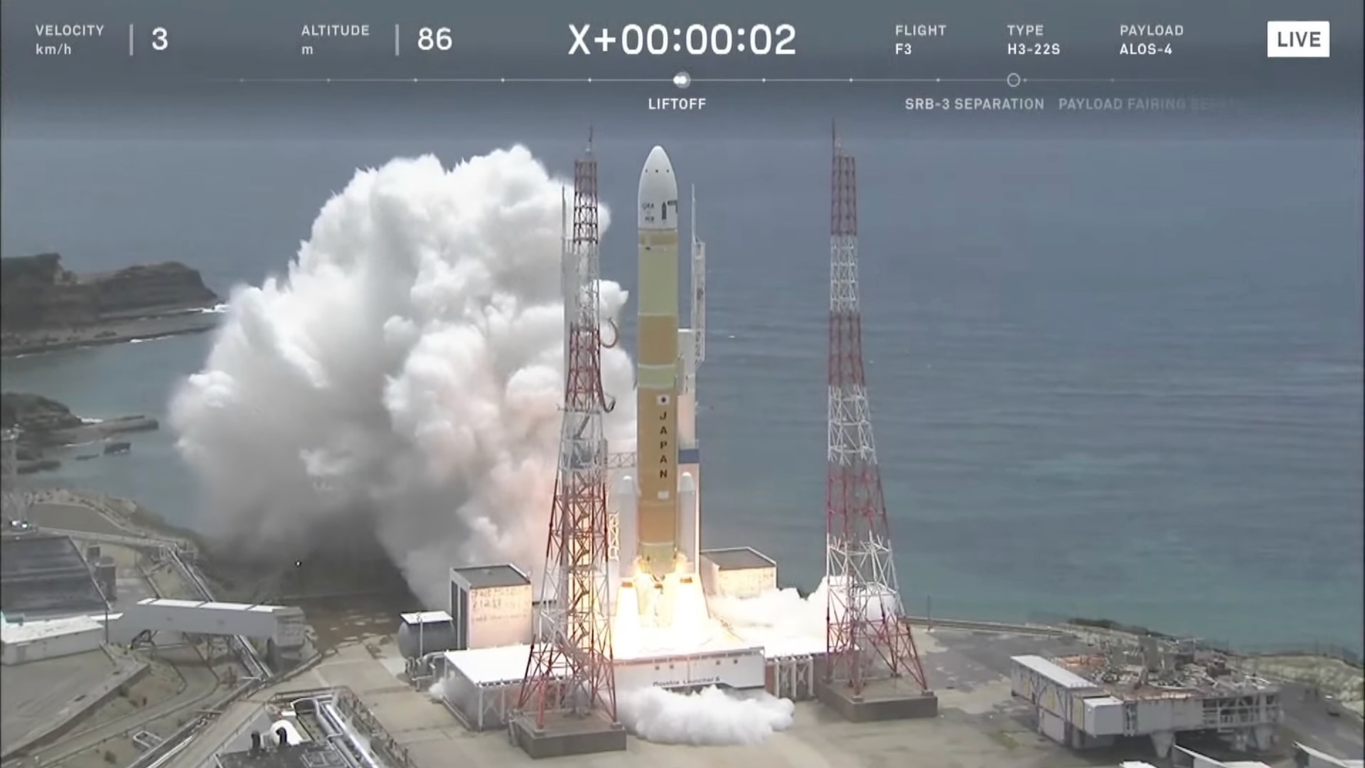 ژاپن ماهواره پیشرفته رصد زمین را در سومین پرواز موشک H3 پرتاب کرد