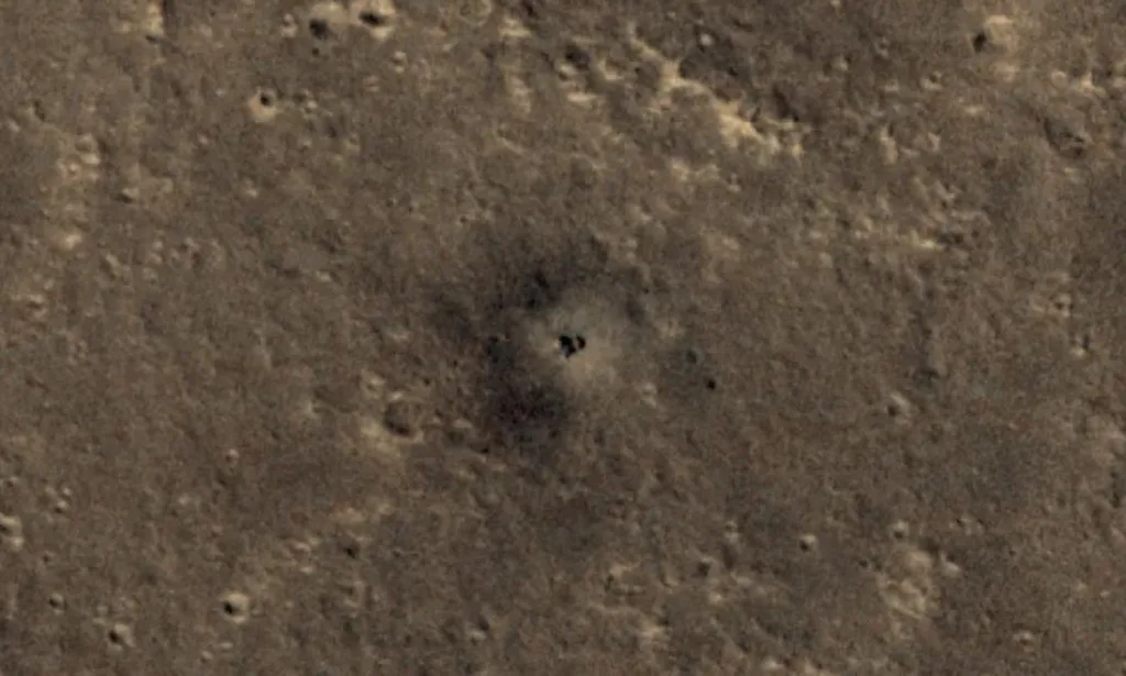 InSight lander covered in dust