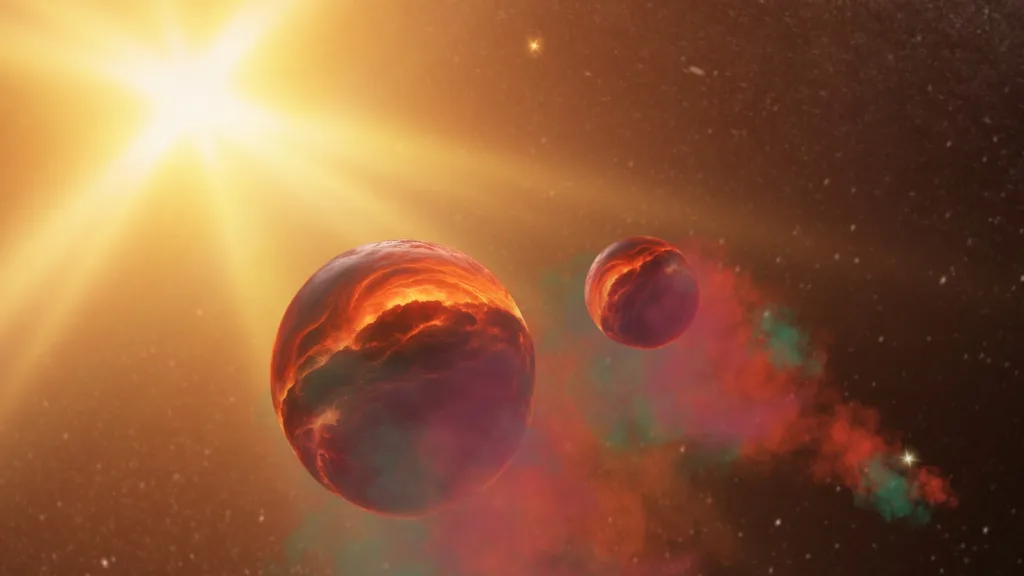 two clashing young star systems2