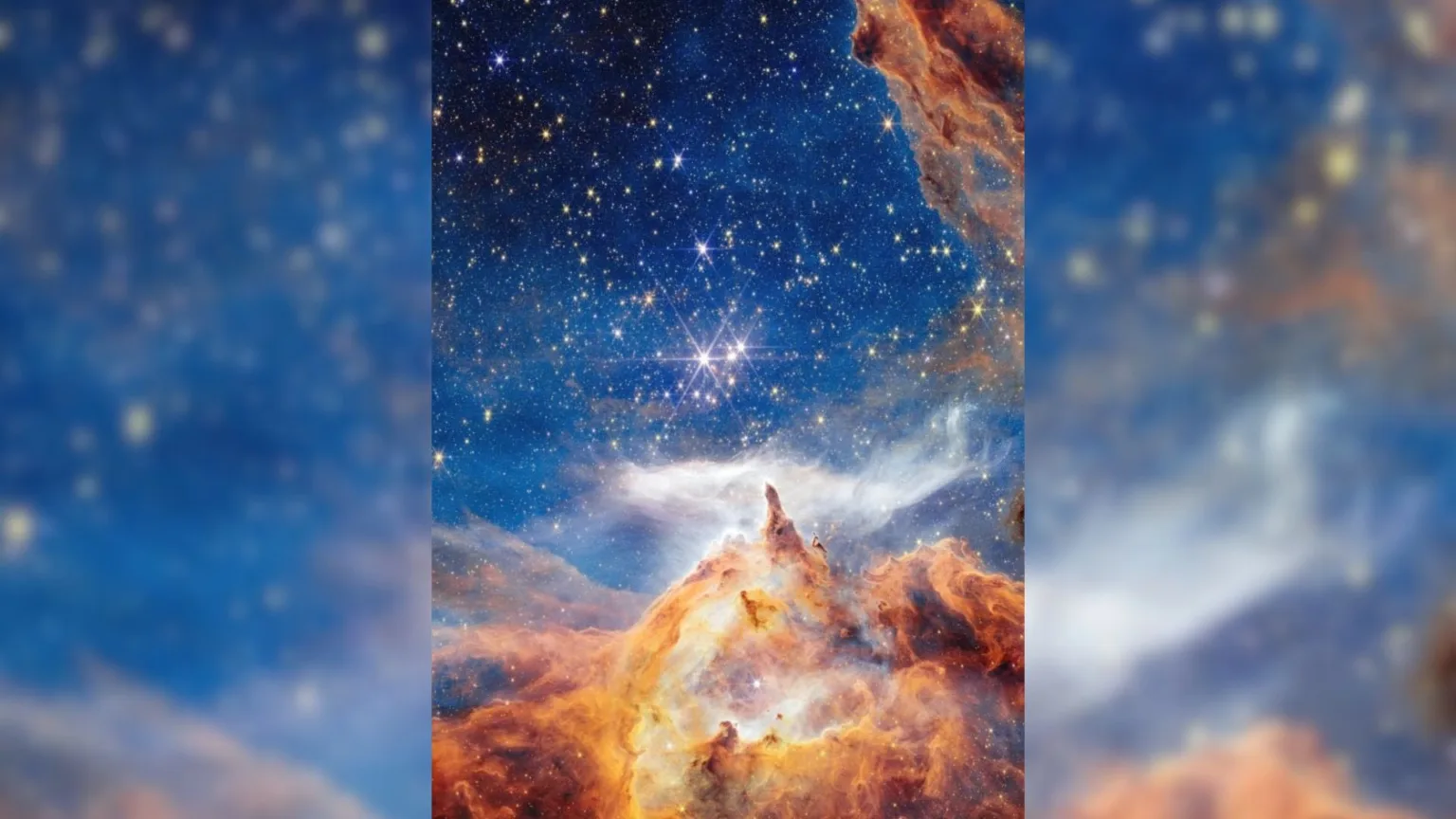 یک زایشگاه ستاره‌ای درخشان در تصویر تازه JWST می‌درخشد