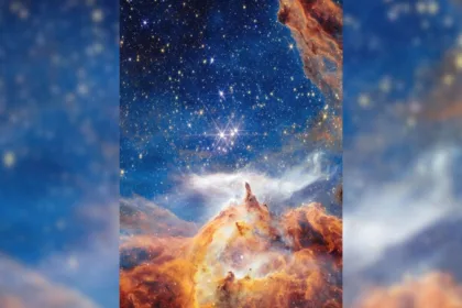 یک زایشگاه ستاره‌ای درخشان در تصویر تازه JWST می‌درخشد