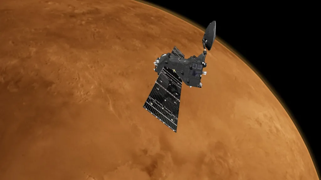 Trace Gas Orbiter at Mars pillar