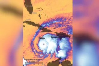 تصویر ماهواره‌ای از قدرت ویرانگر طوفان ملیسا را ثبت کرد| عکس فضایی – 26 آبان 1404