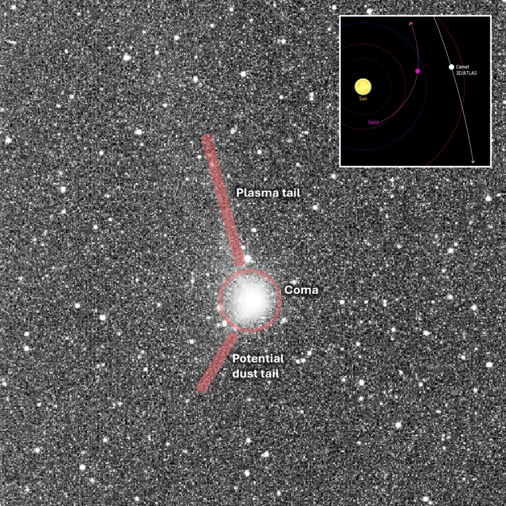 Comet 3I ATLAS shows activity in 1