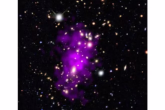 رصدخانه چاندرای ناسا، خوشه زیبایی را که در اثر برخورد عظیم کهکشانی تشکیل شده است، رصد کرد