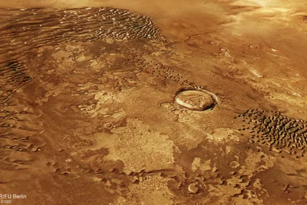 Mars Express تصاویر شگفت‌انگیزی از امواج «فلزی» ۱۰۰ متری در ارتفاعات جنوبی مریخ ارسال کرد