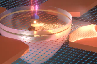 electron lighthouse illuminates new physics quantum lighthouse illustration