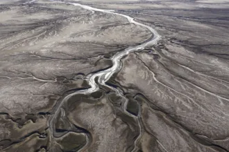 BirdsEyeViewOfColoradoRiverDeltaNearMexico