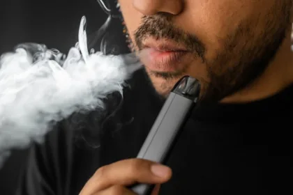 man vaping