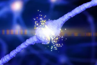 neurons illustration blue