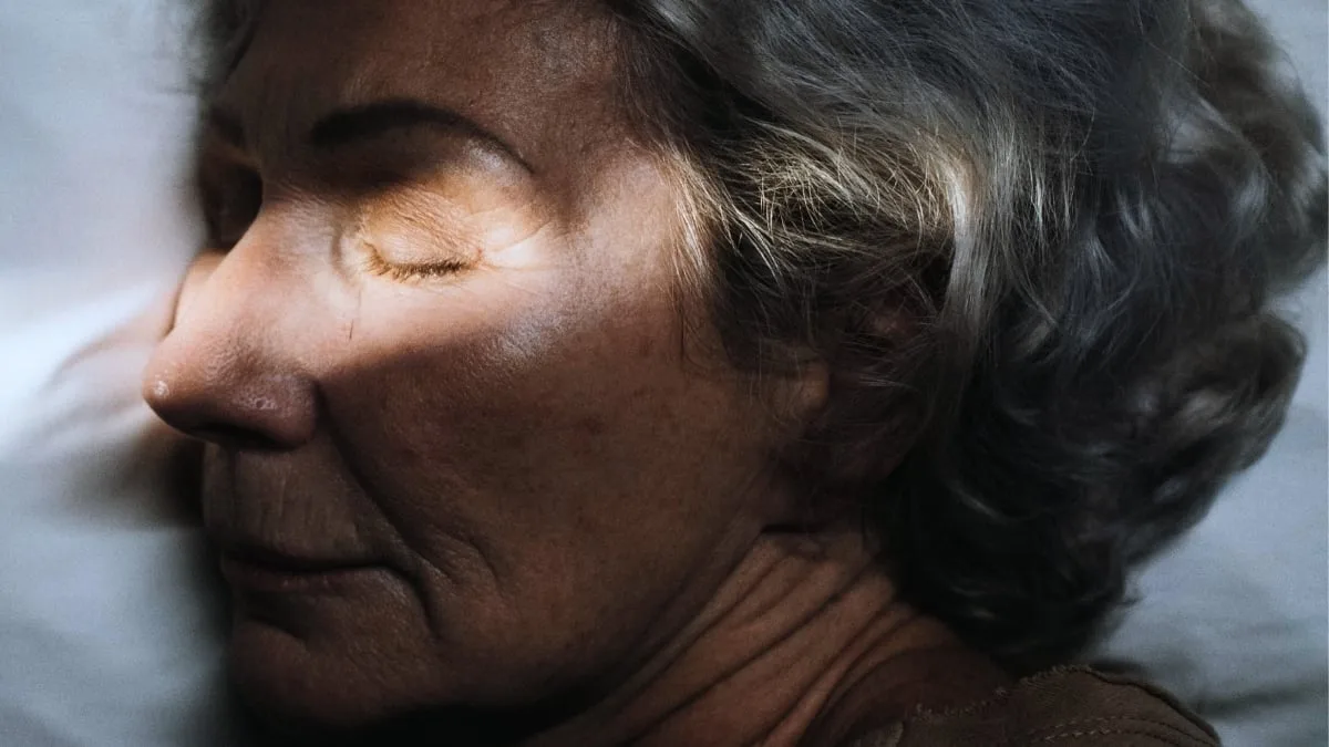 older woman deep sleep
